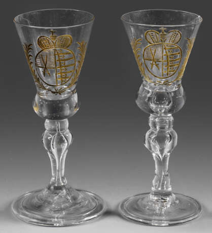 Paar Barock-Pokale mit kursächsischem Wappen - photo 1