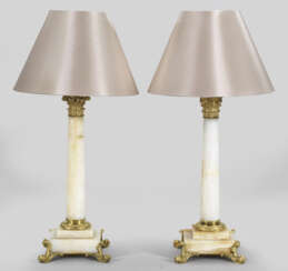Paar große Tischlampen im Empire-Stil