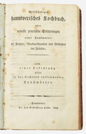 Vollständiges hannoverisches Kochbuch. Originaltitel - photo 1