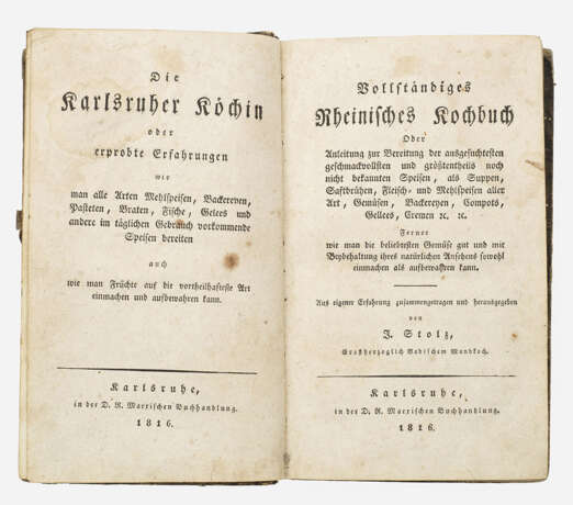 J. Stolz: "Vollständiges Rheinisches Kochbuch" - Foto 1