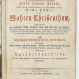 Johann Arndt: "Sechs Bücher vom Wahren Christenthum". - фото 1