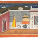 AN ILLUSTRATION TO A RAMAYANA SERIES: RAVANA SEATED WITHIN A PALACE COURTYARD - photo 1