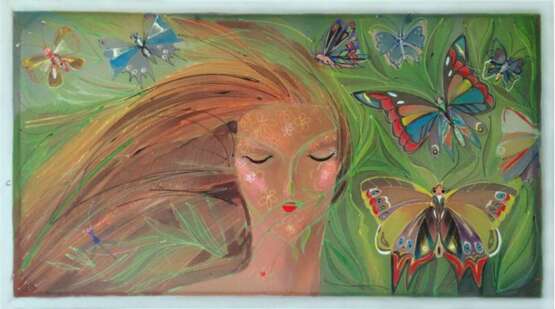 Интерьерная картина, Картина «Весна», Натуральное дерево, Акриловые краски, Абстракционизм, Анималистика, 2008 г. - фото 1