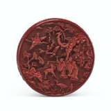 A RARE CARVED RED LACQUER CIRCULAR BOX AND COVER - photo 3