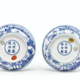 A PAIR OF BLUE AND WHITE 'THREE FRIENDS OF WINTER' DISHES - Foto 2