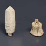 TWO OPAQUE IVORY-COLORED JADE PENDANTS - photo 1