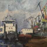 Интерьерная картина, Картина «В порту», Холст, Масляные краски, Реализм, 1985 г. - фото 1