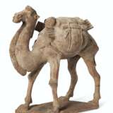 A PAINTED POTTERY FIGURE OF A STRIDING BACTRIAN CAMEL - Foto 1