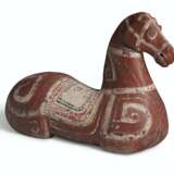 A PAINTED DARK GREY POTTERY TORSO OF A HORSE - photo 1