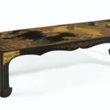 A CHINESE BLACK AND POLYCHROME-DECORATED LACQUER LOW TABLE - photo 1