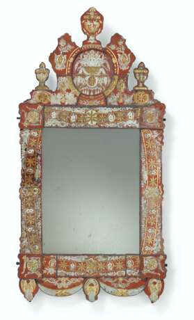 A CENTRAL EUROPEAN RED, SILVERED AND GILT-DECORATED GLASS MI... - photo 1