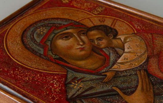 Icon “Virgin of Vladimir  ”, Mixed media, Religious genre, 2018 - photo 4