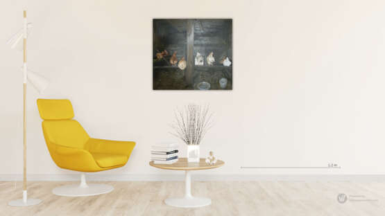 Интерьерная картина, Картина «курятник», Холст, Масляные краски, Импрессионизм, Анималистика, 2020 г. - фото 4