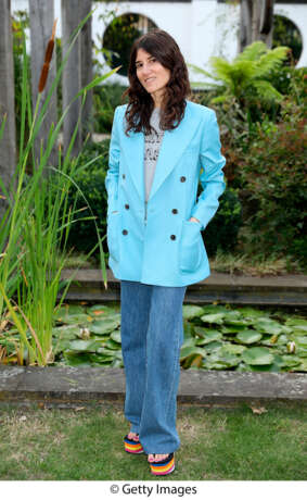 BELLA FREUD'S PALE BLUE CAVALRY TWILL 'DAVID' TROUSER AND 'SAINT JAMES' JACKET AND 'ANITA SAYS' COTTON T-SHIRT - photo 3