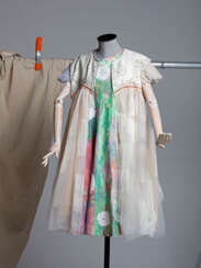 GRAYSON PERRY'S FLOWER-PRINT POLYCHROME AND TULLE 'PARTY DRESS' WORN BY ALTER-EGO CLAIRE
