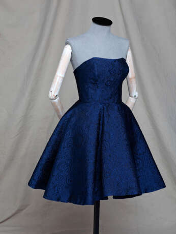 ALEXANDRA BURKE'S 'BLUE PRIDE' JACQUARD SATIN DRESS - photo 1