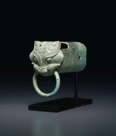 A BRONZE CHARIOT-POLE FITTING - photo 1