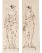 Zwei Figurenskizzen Der Flora