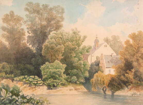 Deutscher Aquarellist. Klosterstift Am Wasser - photo 1