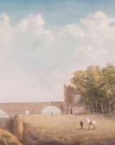 Landschaft Mit Brücke Und Figurenstaffage