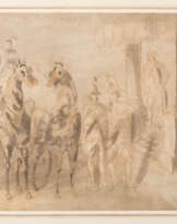 Kompositionsstudie Mit Reitern