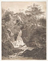 Landschaft Mit Wasserfall