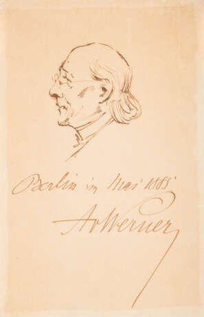 Anton Alexander Von Werner. Bildniskopf Im Profil - Foto 1