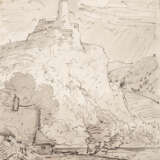 Otto Wagner. Landschaftsstudie Mit Burg - Foto 1