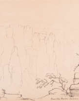 Fünf Landschaftszeichnungen Aus Einem Skizzenbuch