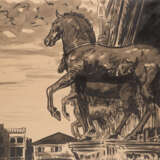 Italienischer Zeichner. Die Bronzepferde Von S. Marco, Venedig - photo 1