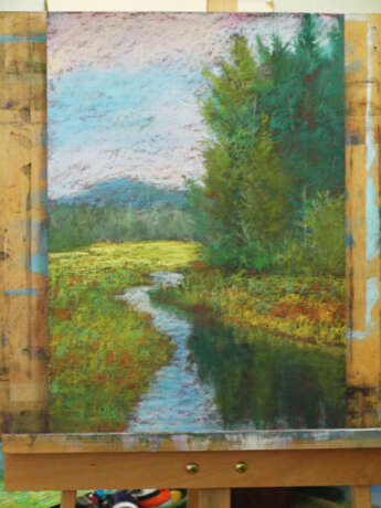 Painting “Soft pastel landscape painting”, Cardboard, Pastel, Realist, Landscape painting, Georgia, 2019 - photo 2