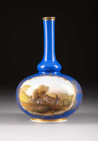 Bauchige Vase Mit Landschaftsmalerei - Foto 1