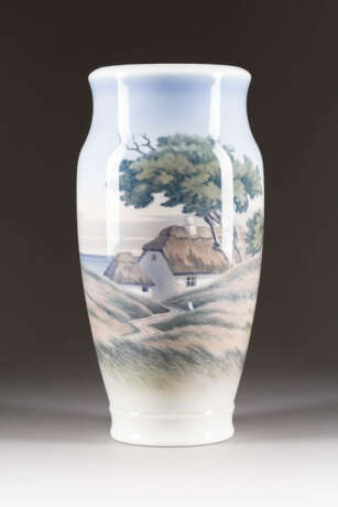 Grosse Vase Mit Landschaftmalerei - Foto 1