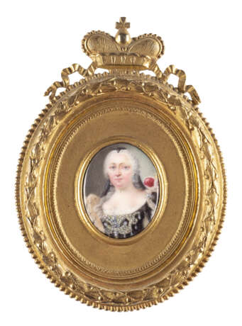 Feine Miniatur Mit Dem Porträt Von Maria Theresia Von Österreich (1717-1780) - фото 1