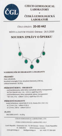 Smargd-Collier Mit Diamantbesatz - Foto 2