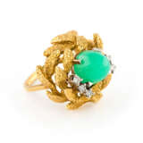 Chrysopras-Ring Mit Diamantbesatz - photo 2