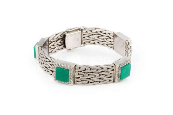 Armband Mit Chrysopras Und Brillanten - photo 1