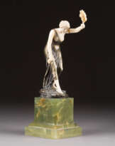 Junge Frau Mit Fackel