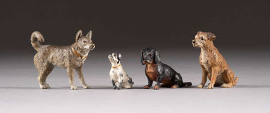 Wiener Bildplastiker. Vier Kleine Hunde - Foto 1