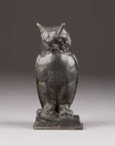 Eule Auf Einem Buch Sitzend