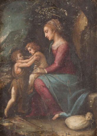 Italienischer Meister. Maria Mit Dem Christus- Und Johannesknaben - Foto 1