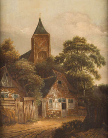 Michiel Van Vries. Bewaldete Landschaft Mit Bauernhäusern Und Einer Kirche - photo 1
