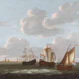 Jacob Adriaensz Bellevois (Attr.). Segelschiffe Und Segelboote Vor Der Küste, Am Horizont Silhouette Einer Stadt - photo 1