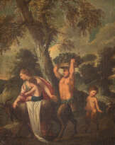 Venus Und Cupido Mit Panfamilie Und Ziegen