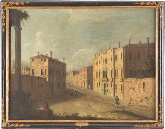 Giovanni Antonio Canal (Genannt Canaletto) (Wahrscheinlich Werkstatt). Strassenszene In Venedig Mit Spaziergängern Und Tempelruine Vorne Links - photo 2