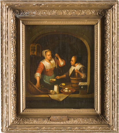 Gerard Dou (Nachfolger Des Späten 19. Jahrhundert). Paar Gemälde: Geflügelhändler/Im Kramladen - photo 2