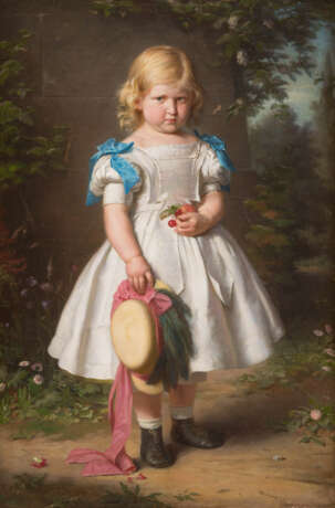 Eduard Geselschap. Bildnis Der Fünfjährigen Marthe Eva Maria Von Richthofen (1864) - Foto 1