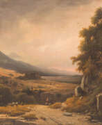 Louis- Auguste Lapito. Italienische Landschaft Mit Figurenstaffage