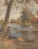 Impressionistische Flusslandschaft