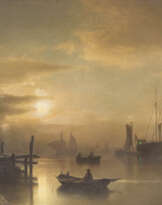 Vollmondnacht Über Dem Hafen